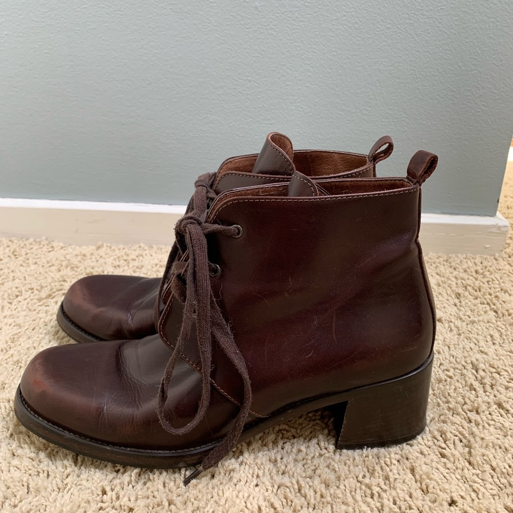 Joan and David leather heeled boots